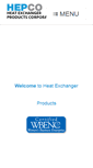 Mobile Screenshot of heatexchangerproducts.com